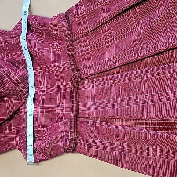 GO International Size 5 Tiny Cap Sleeve, Belted, Cowl Neck, Plaid Dress, EUC - Picture 8 of 15